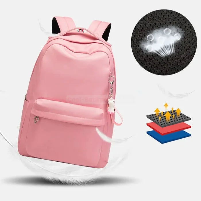 Pink Middle school backpack - Pink