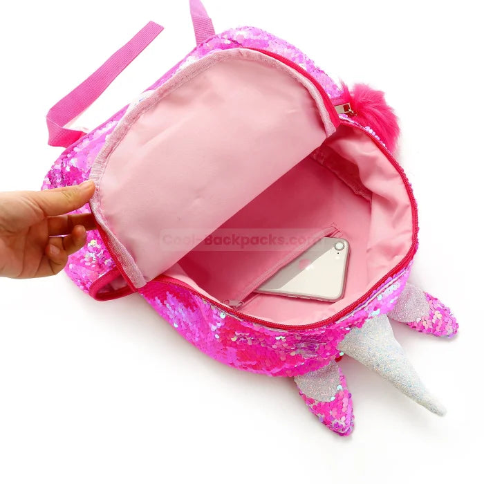 Pink Sparkly Unicorn Backpack