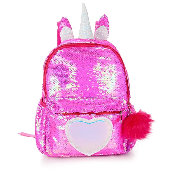 Pink Sparkly Unicorn Backpack