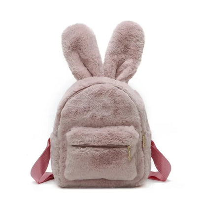 Plush Bunny Backpack - Pink