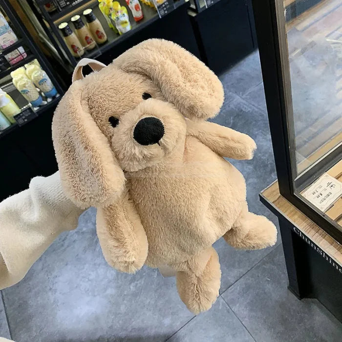 Plush Dog Backpack