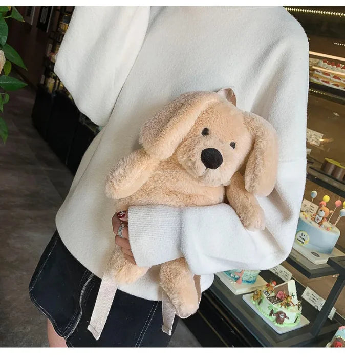 Plush Dog Backpack