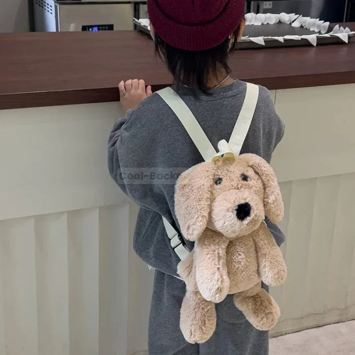 Plush Dog Backpack