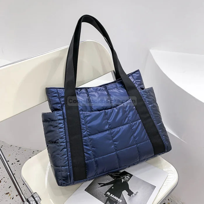 Puffer Duffel Bag - Blue