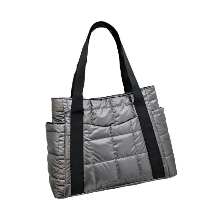 Puffer Duffel Bag - Gray