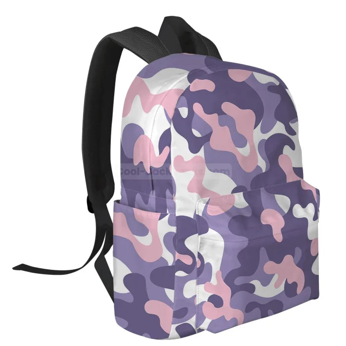 Purple Camouflage Backpack - Purple