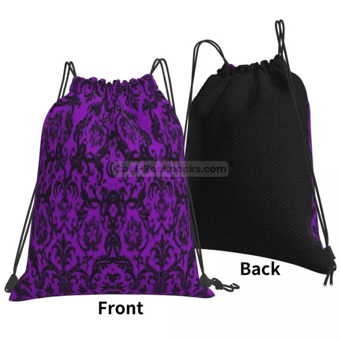 Purple Drawstring Backpack