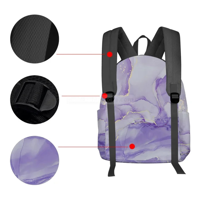 Purple Marble Backpack