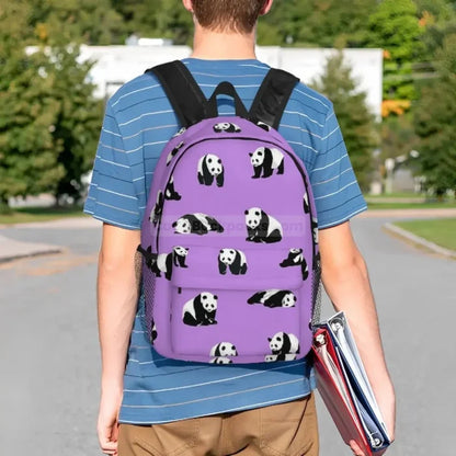 Purple Panda Backpack