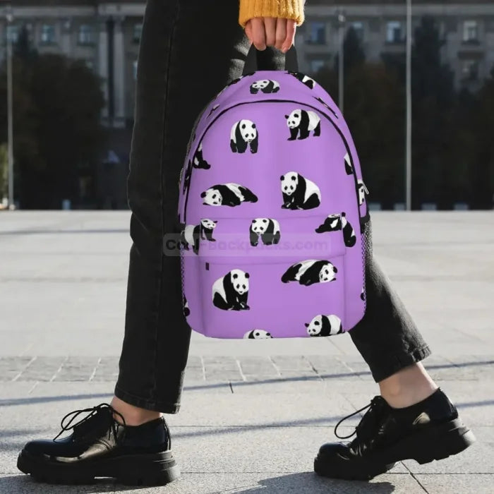 Purple Panda Backpack