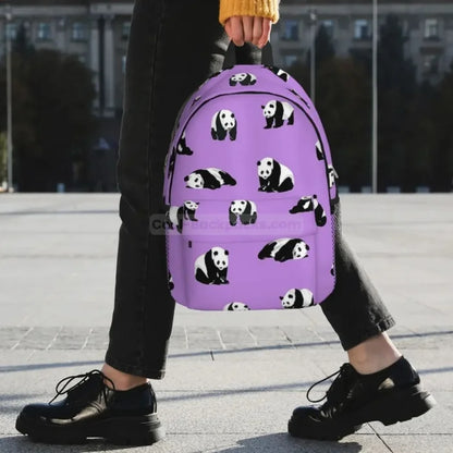 Purple Panda Backpack