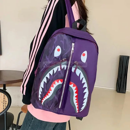 Purple Shark Backpack