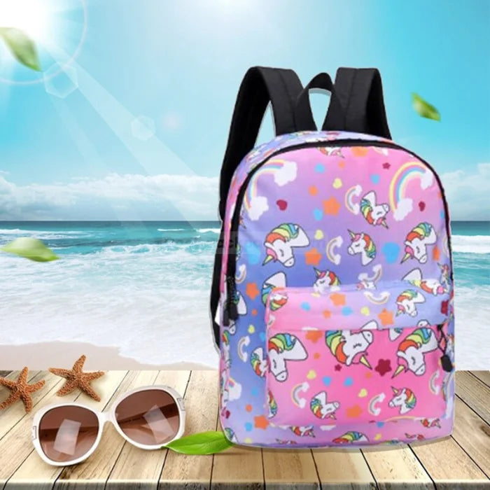 Purple Unicorn Backpack School