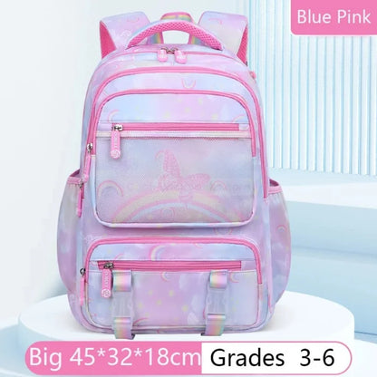 Rainbow Butterfly Backpack - Big - Blue Pink