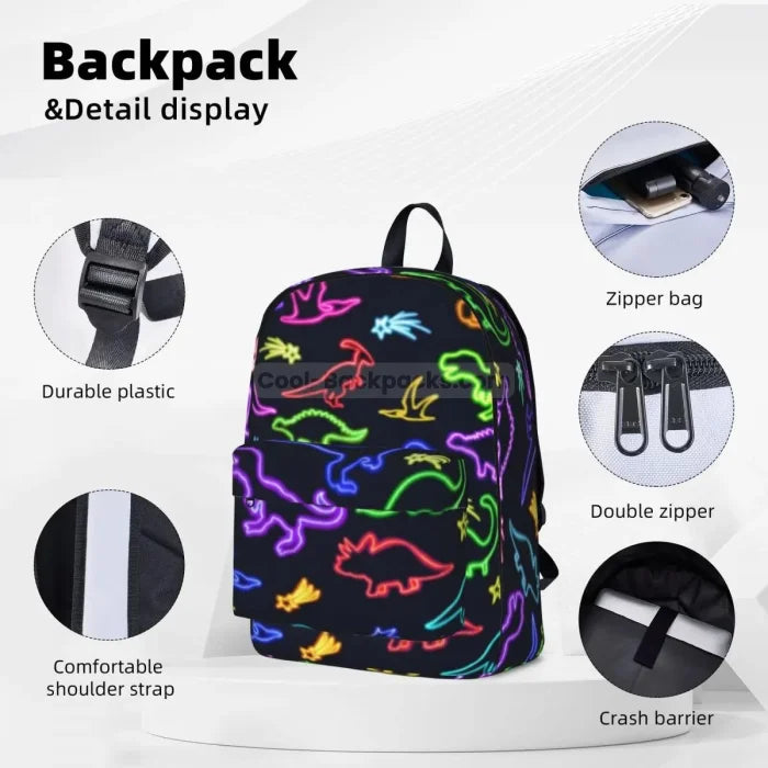 Rainbow Dinosaur Backpack