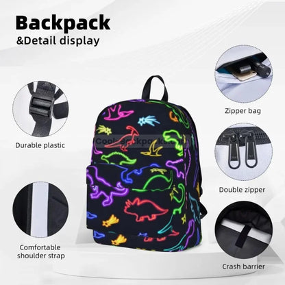 Rainbow Dinosaur Backpack