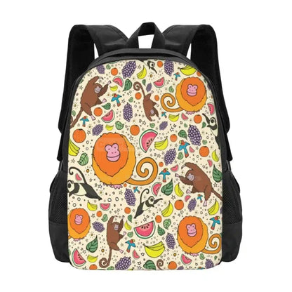 Rainbow Monkey Backpack - Backpack - Black