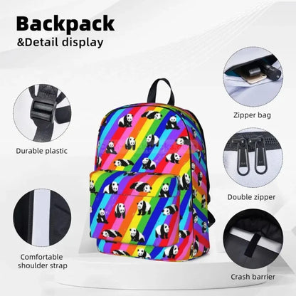 Rainbow Panda Backpack