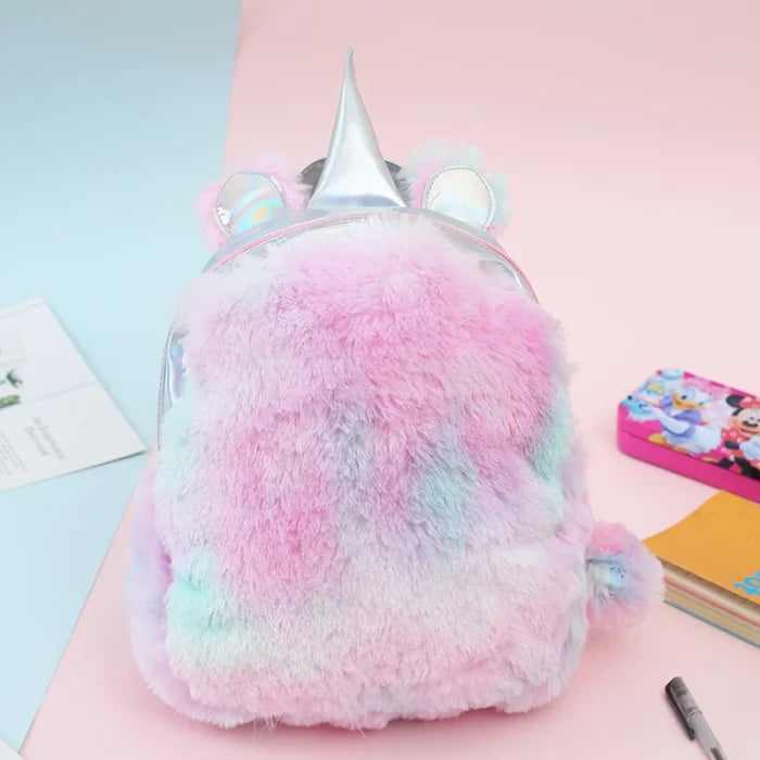 Rainbow Unicorn Backpack - pink / 12 inches