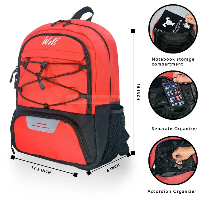 Red Basketball Backpack - 17 Inches