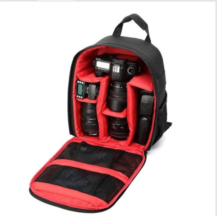 Red Camera Backpack - Red