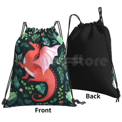 Red Dragon Backpack - Drawstring