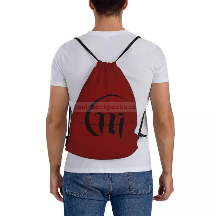 Red Drawstring Backpack