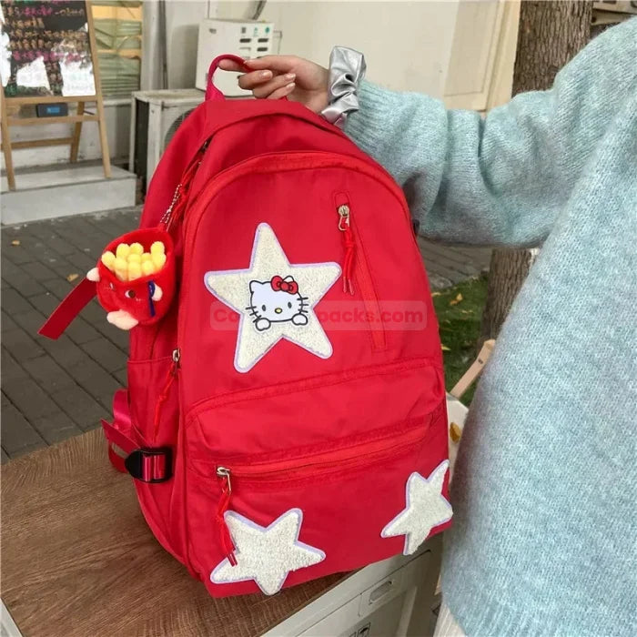 Red middle school backpack - Red