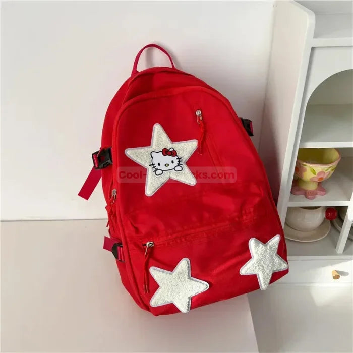 Red middle school backpack - Red