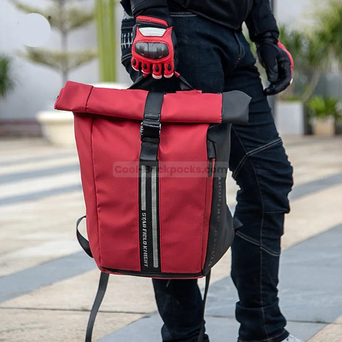 Red Motorcycle Backpack - Red