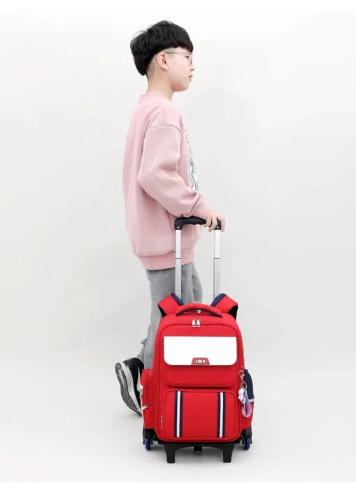 Red Rolling Backpack - Red