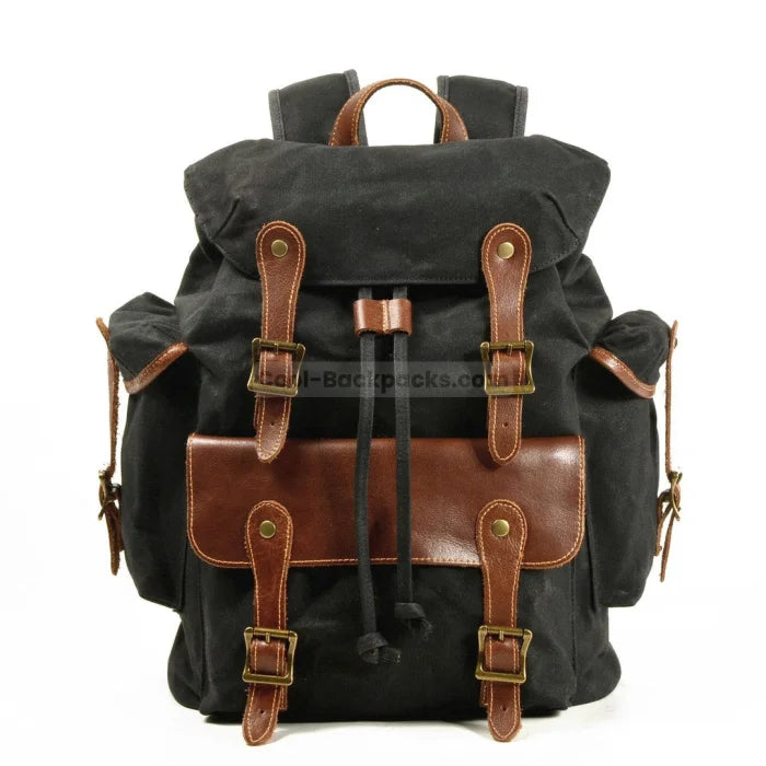 Retro Backpack Canvas - Black