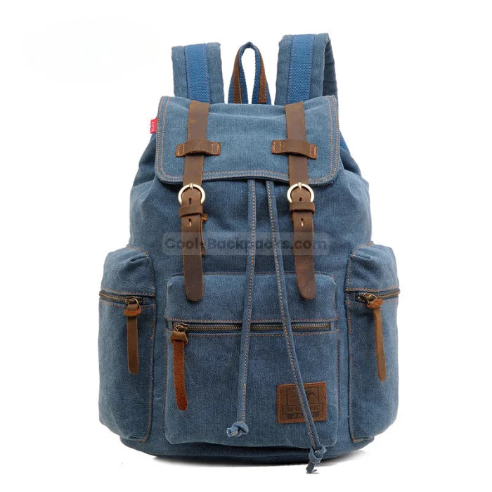 Retro Hiking Backpack - Blue