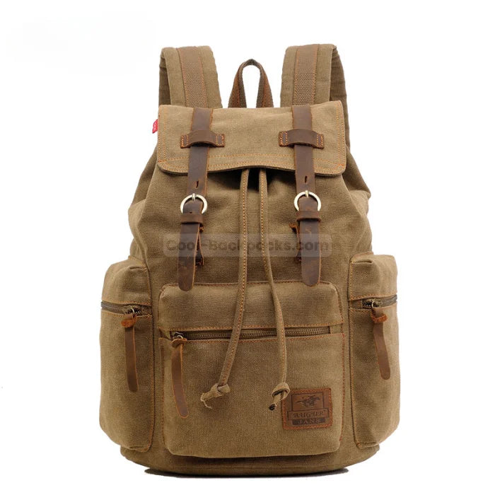 Retro Hiking Backpack - Khaki