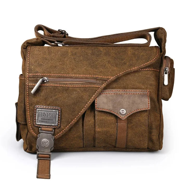 Retro Messenger Bag - Brown