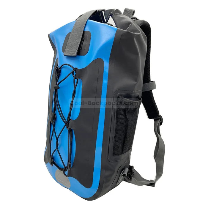 Roll Top Hiking Backpack - Blue