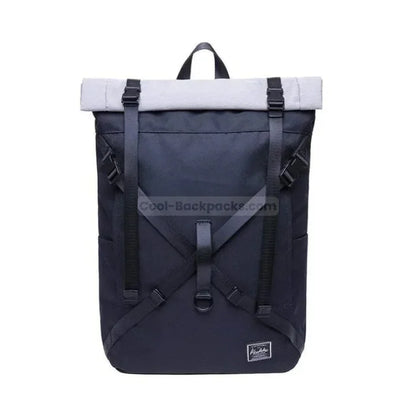 Roll Top Travel Backpack - Gray