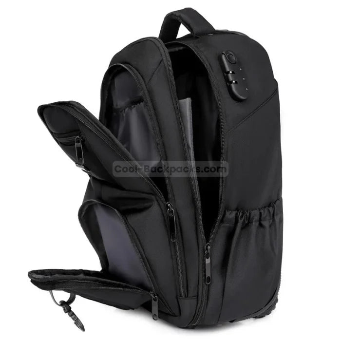 Roller Suitcase Backpack - Black