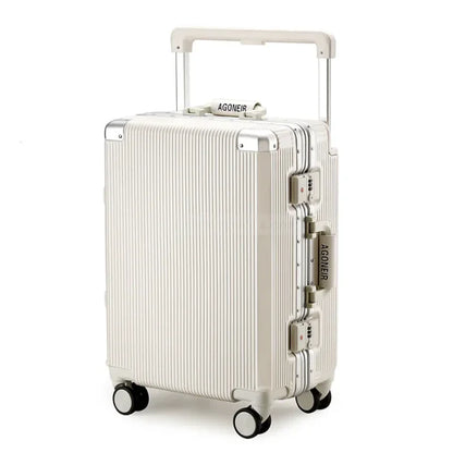 Rolling Backpack Luggage - White / 20’