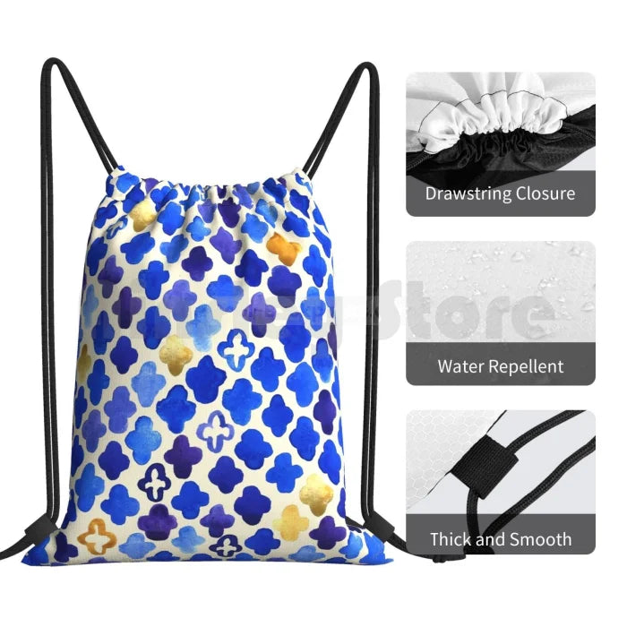 Royal Blue Drawstring Backpack