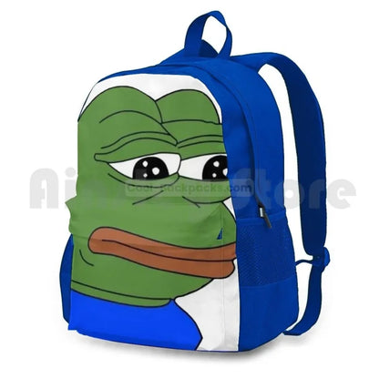 Sad Frog Backpack - Blue