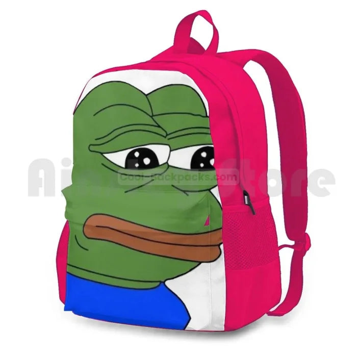 Sad Frog Backpack - Pink