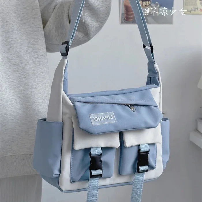 School Messenger Bag - Blue