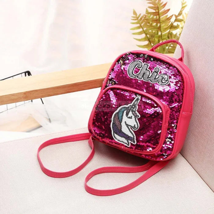 Sequin Unicorn Backpack - BG4187RH / 21x10x27cm