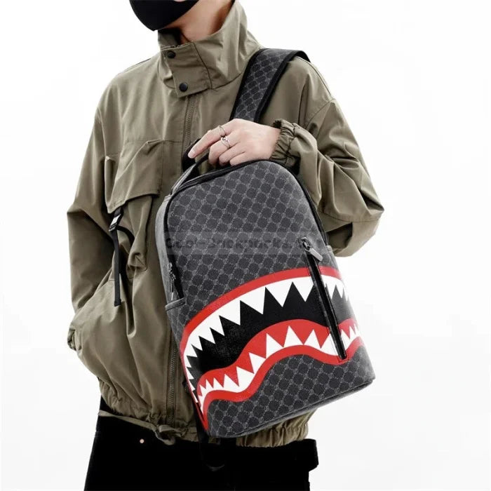 Shark Mouth Backpack - big plaid