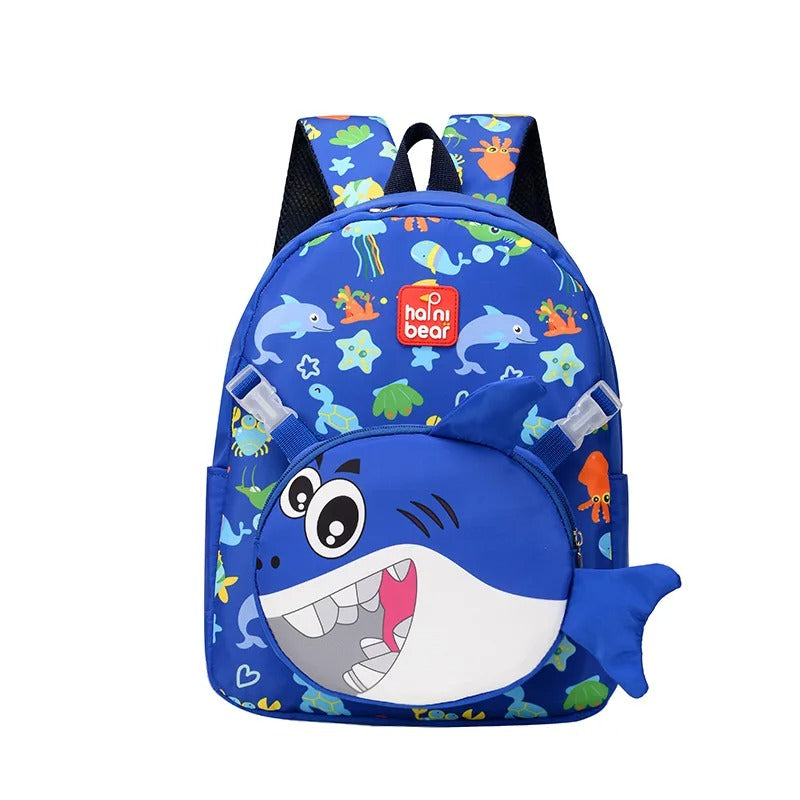 Shark Pattern Backpack - Blue