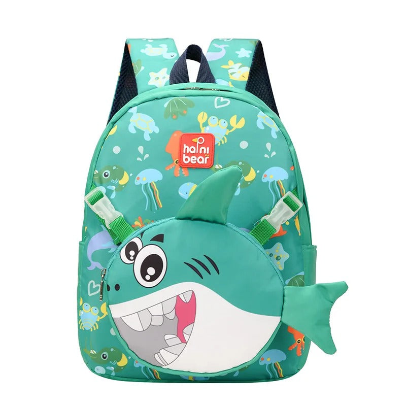 Shark Pattern Backpack - Green