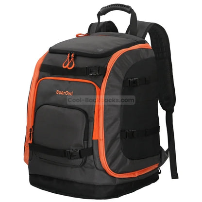 Ski Boot Helmet Backpack - Orange