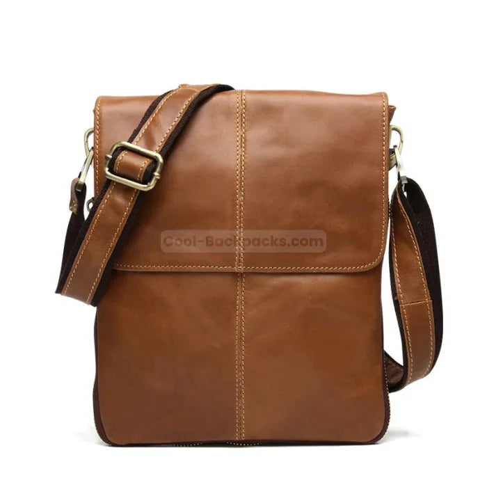 Slim Leather Messenger Bag