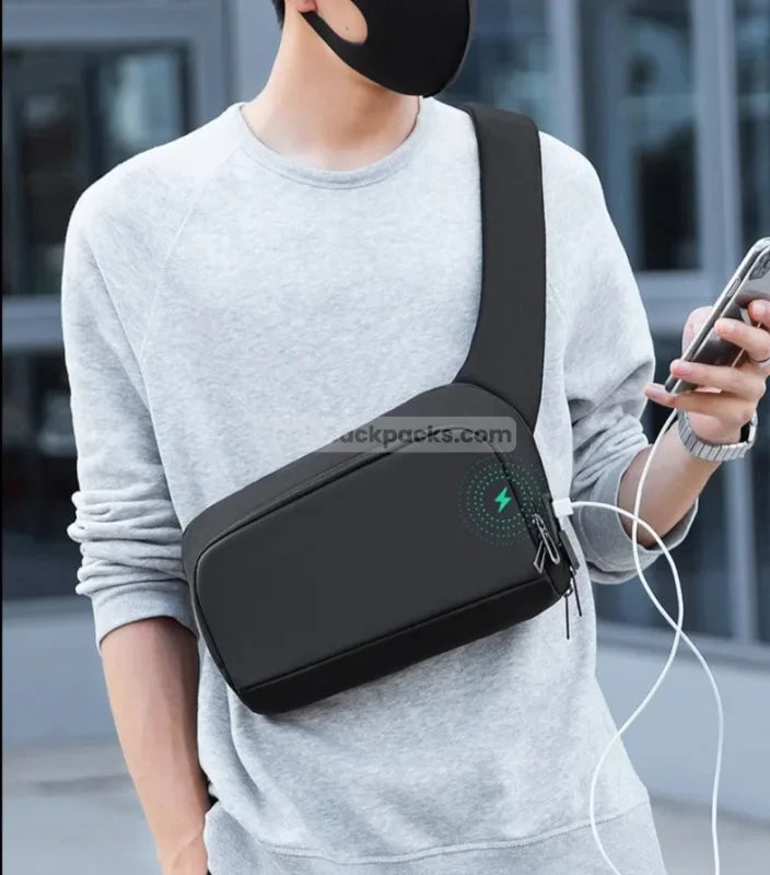 Sling Bag With USB Port
